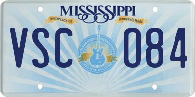 MS license plate VSC084