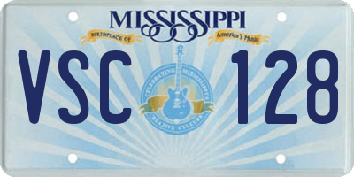 MS license plate VSC128