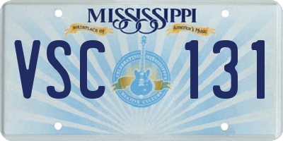 MS license plate VSC131