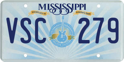 MS license plate VSC279