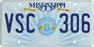 MS license plate VSC306