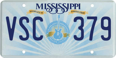 MS license plate VSC379