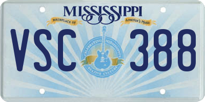 MS license plate VSC388