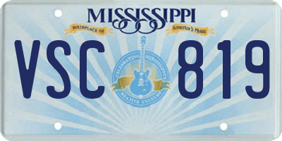 MS license plate VSC819