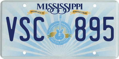 MS license plate VSC895