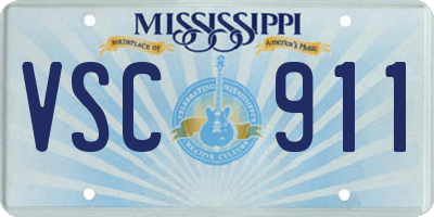 MS license plate VSC911