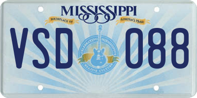MS license plate VSD088
