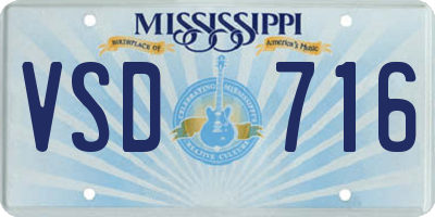 MS license plate VSD716