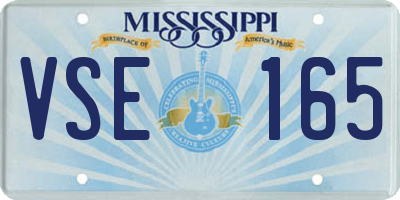 MS license plate VSE165