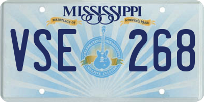 MS license plate VSE268