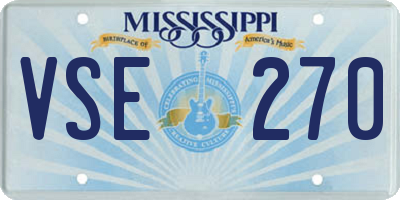 MS license plate VSE270