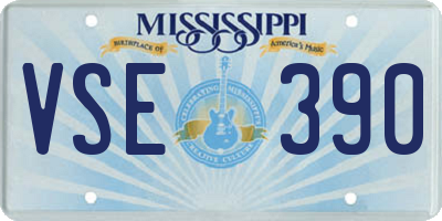MS license plate VSE390
