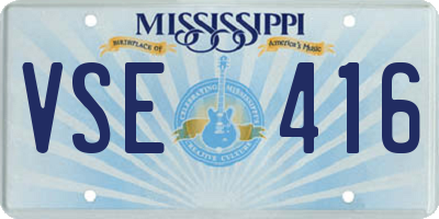 MS license plate VSE416