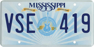 MS license plate VSE419