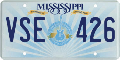 MS license plate VSE426