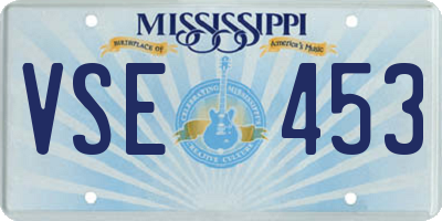 MS license plate VSE453