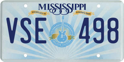MS license plate VSE498