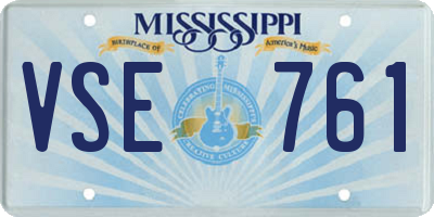MS license plate VSE761