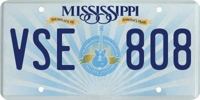 MS license plate VSE808