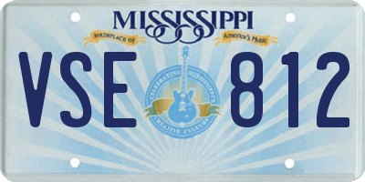 MS license plate VSE812