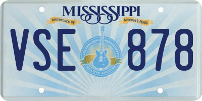 MS license plate VSE878