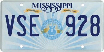 MS license plate VSE928