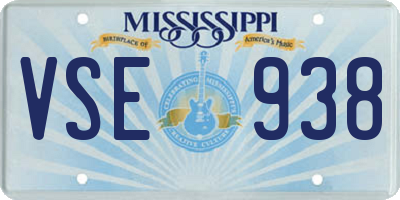 MS license plate VSE938