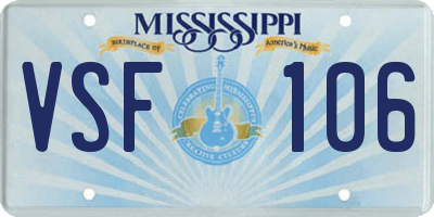 MS license plate VSF106
