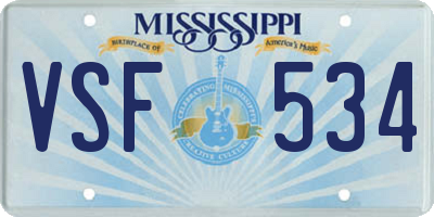 MS license plate VSF534