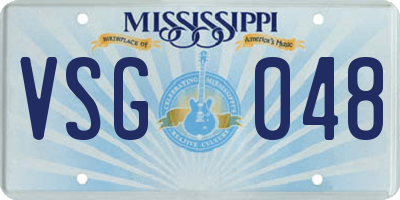 MS license plate VSG048