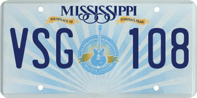 MS license plate VSG108