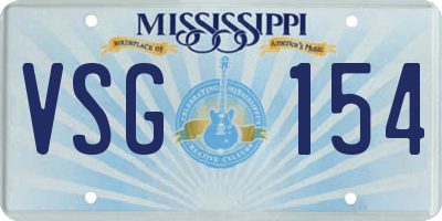MS license plate VSG154