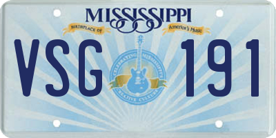 MS license plate VSG191