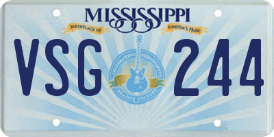 MS license plate VSG244