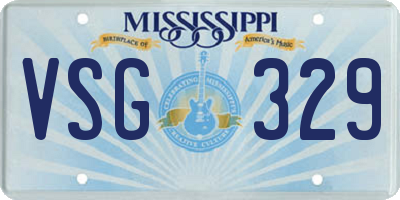 MS license plate VSG329