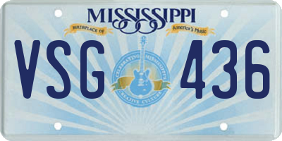 MS license plate VSG436