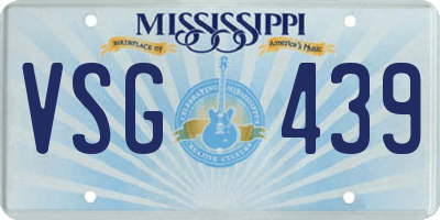 MS license plate VSG439