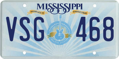 MS license plate VSG468