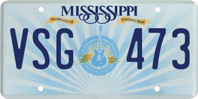 MS license plate VSG473