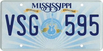 MS license plate VSG595