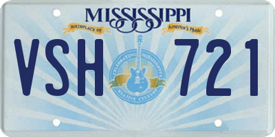 MS license plate VSH721