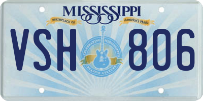MS license plate VSH806