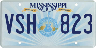 MS license plate VSH823