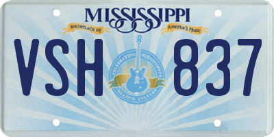 MS license plate VSH837
