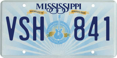 MS license plate VSH841