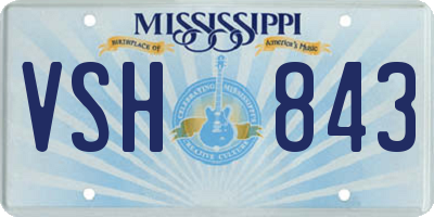 MS license plate VSH843