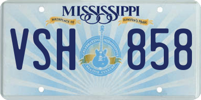 MS license plate VSH858