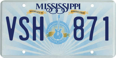 MS license plate VSH871