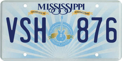 MS license plate VSH876