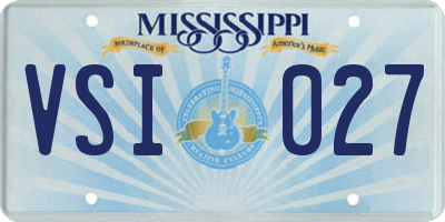 MS license plate VSI027
